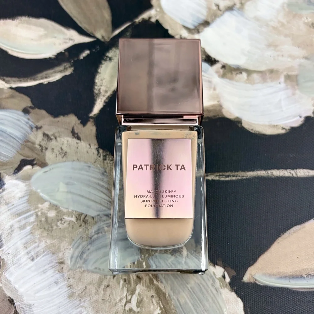 Patrick Ta Hydra Luxe Luminous Skin Perfecting Foundation in Golden Neutral.